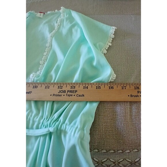 Womens 2-Piece Long Nightgown/Evening Gown 7/8 Short Sleeve Cover Jacket Vintage - Picture 13 of 16